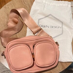 Topshop Double Pocket Faux Leather Shoulder Bag